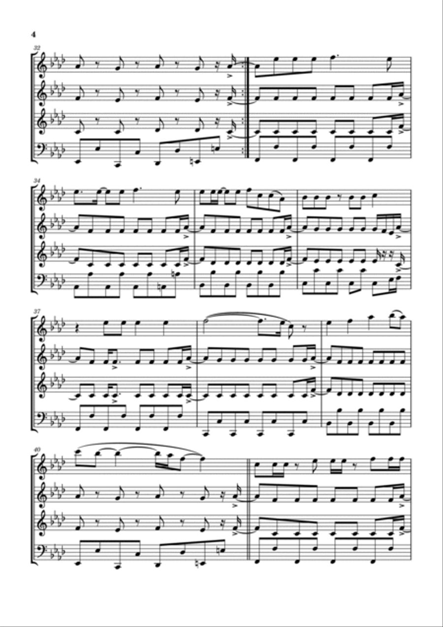 Beam Me Up Woodwind Quartet scores gallery preview page 5
