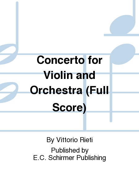 Concerto for Violin and Orchestra (Additional Full Score)