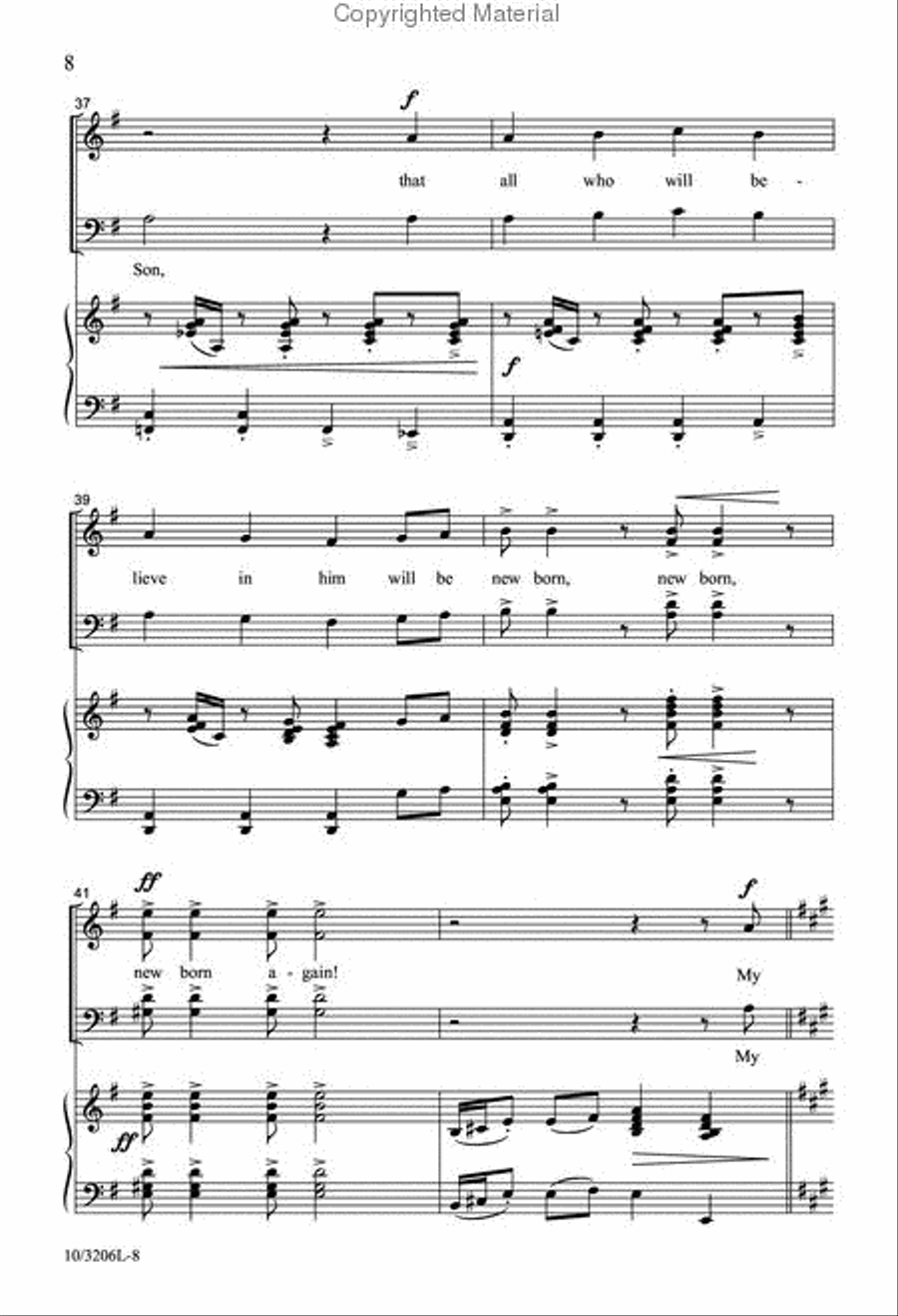New Born Again 4-Part scores gallery preview page 8