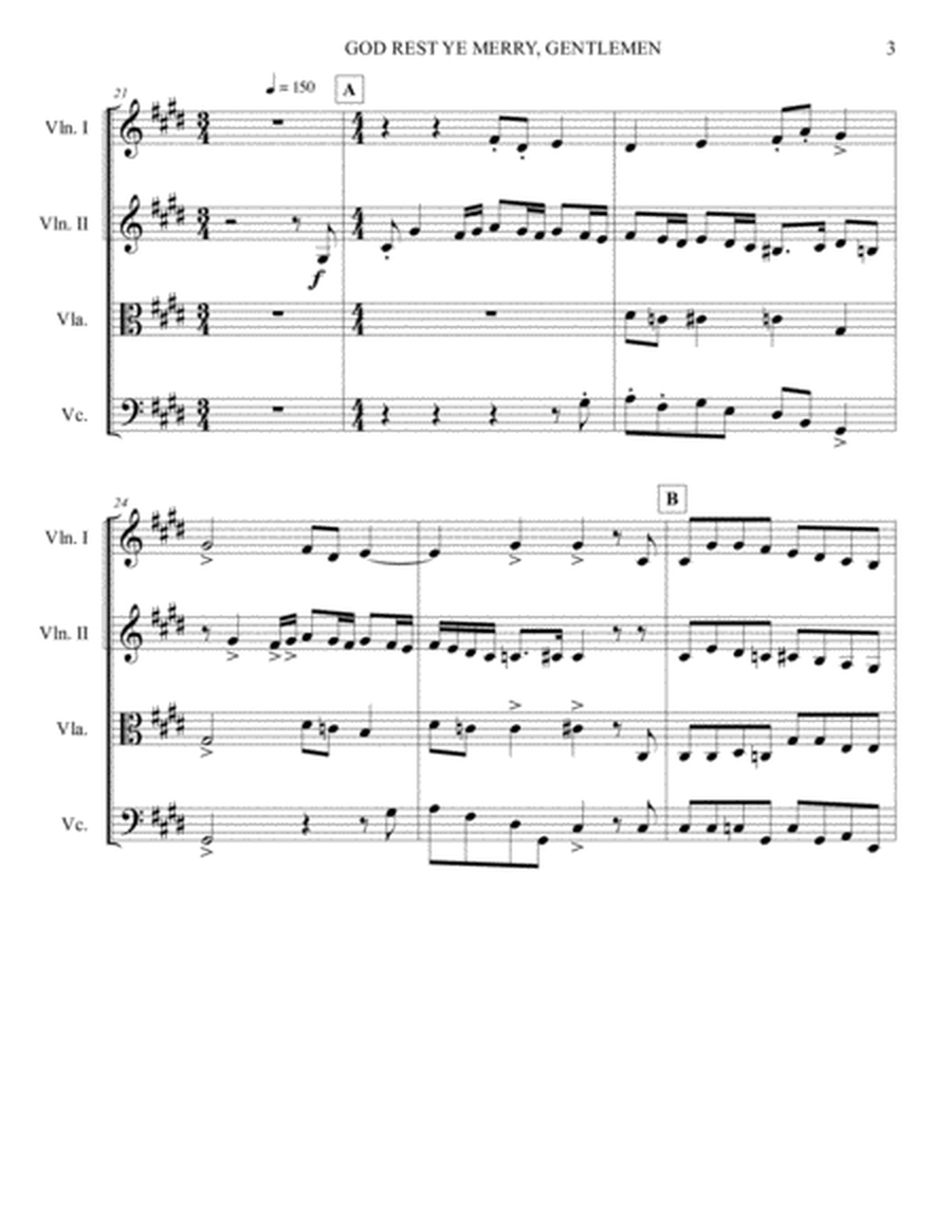 God Rest Ye Merry, Gentlemen - Pentatonix - Strings Quartet image number null