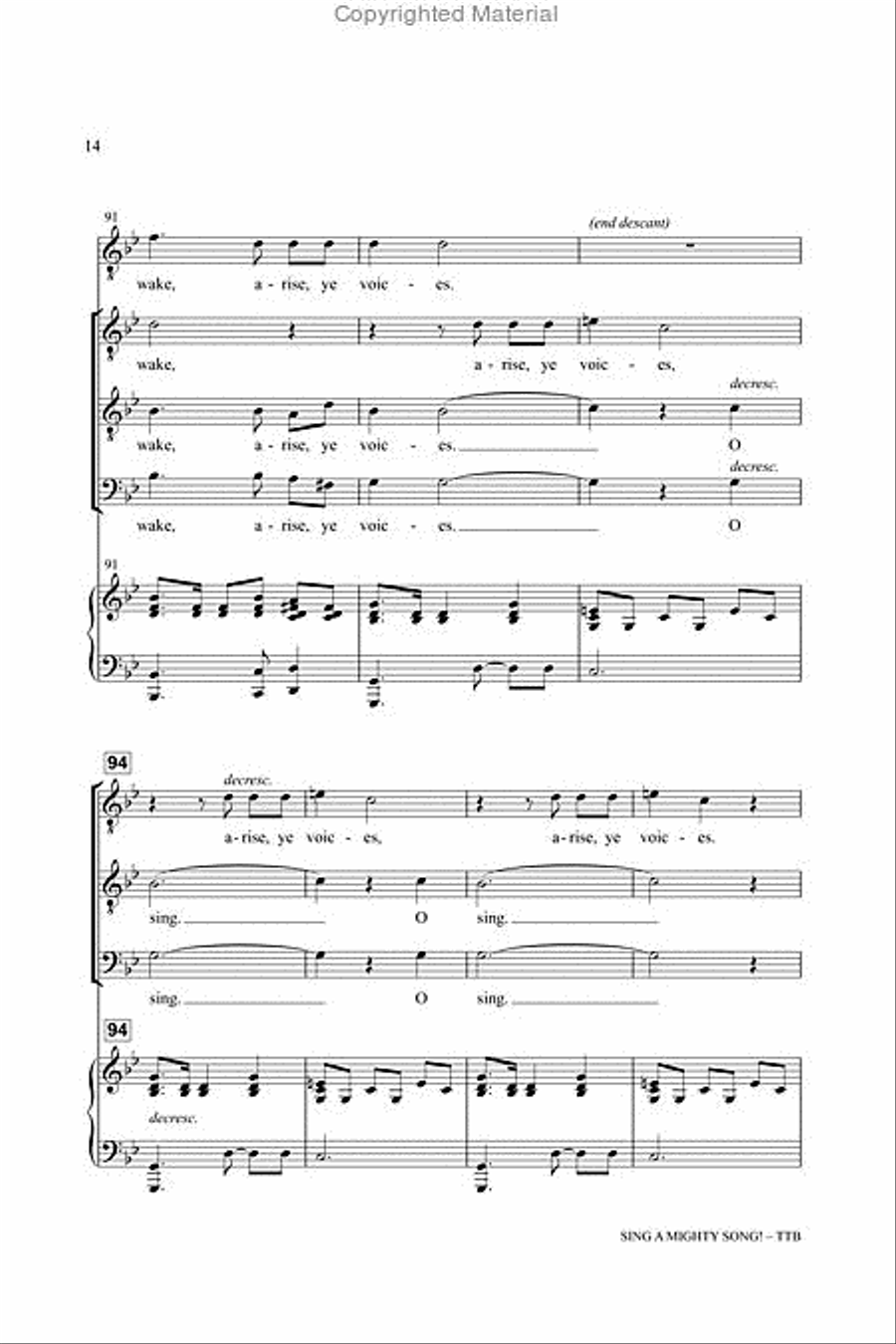 Sing a Mighty Song! TTB scores gallery preview page 15