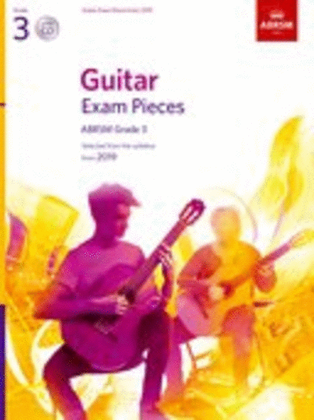 Book cover for Guitar Exam Pieces from 2019, ABRSM Grade 3, with CD