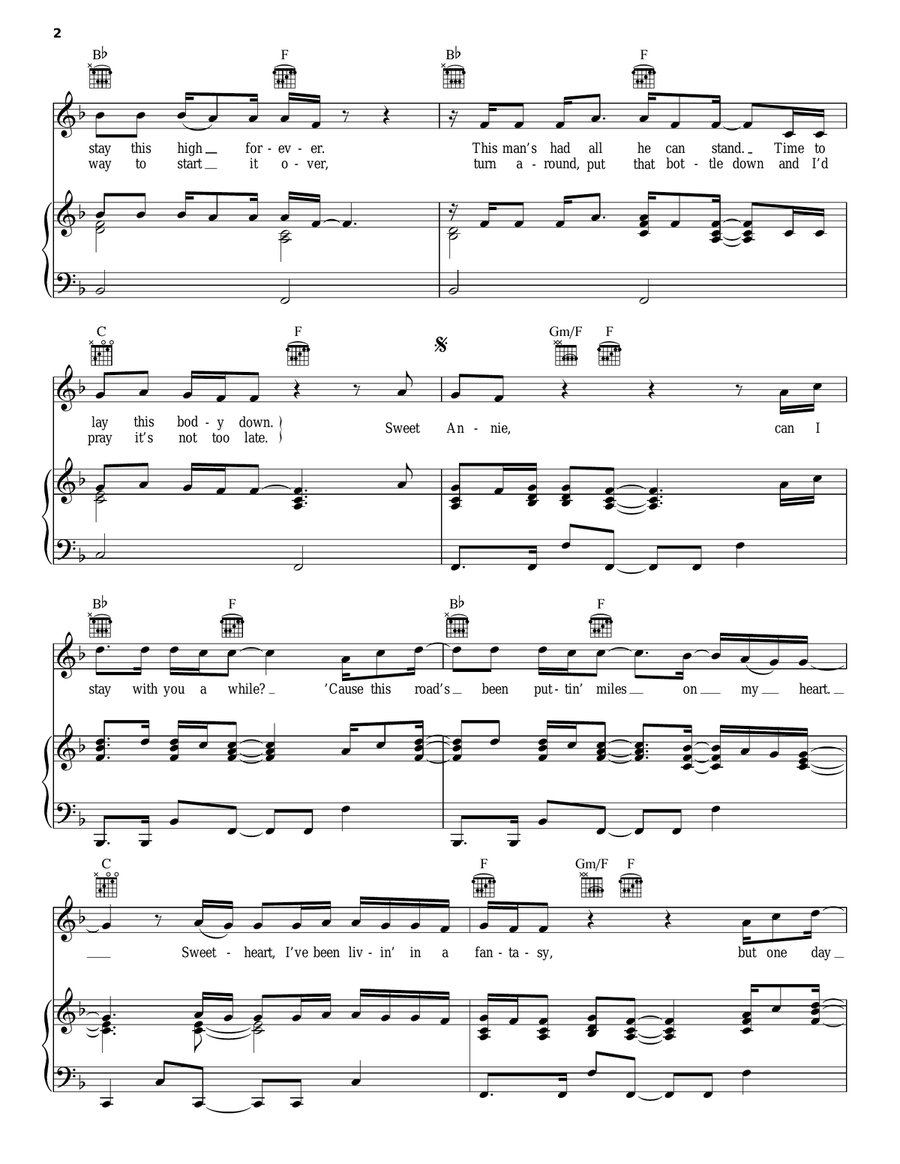 Sweet Annie Acoustic Guitar scores gallery preview page 2