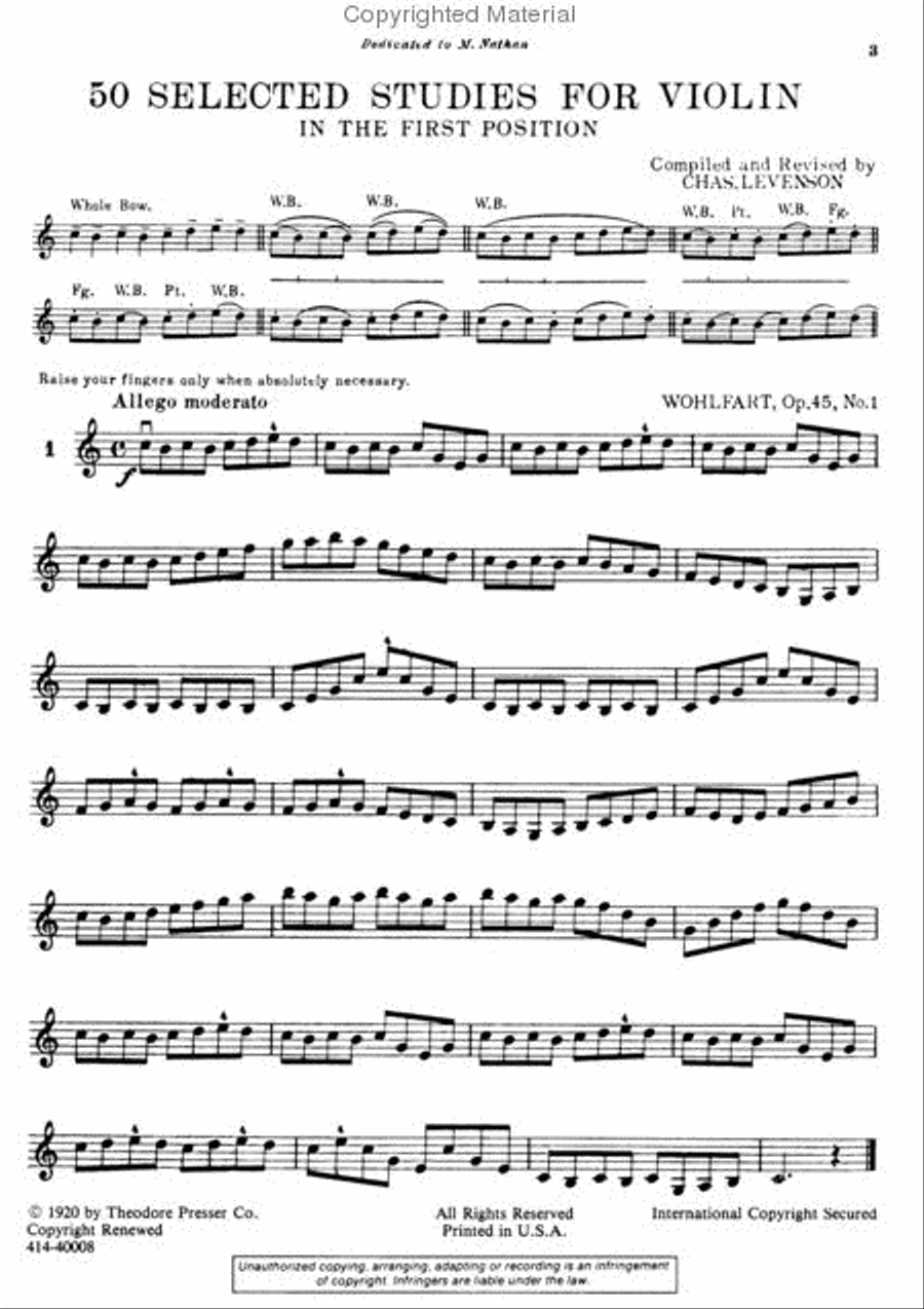 Fifty Selected Studies Fifty Selected Studies Chamber Music scores gallery preview page 2