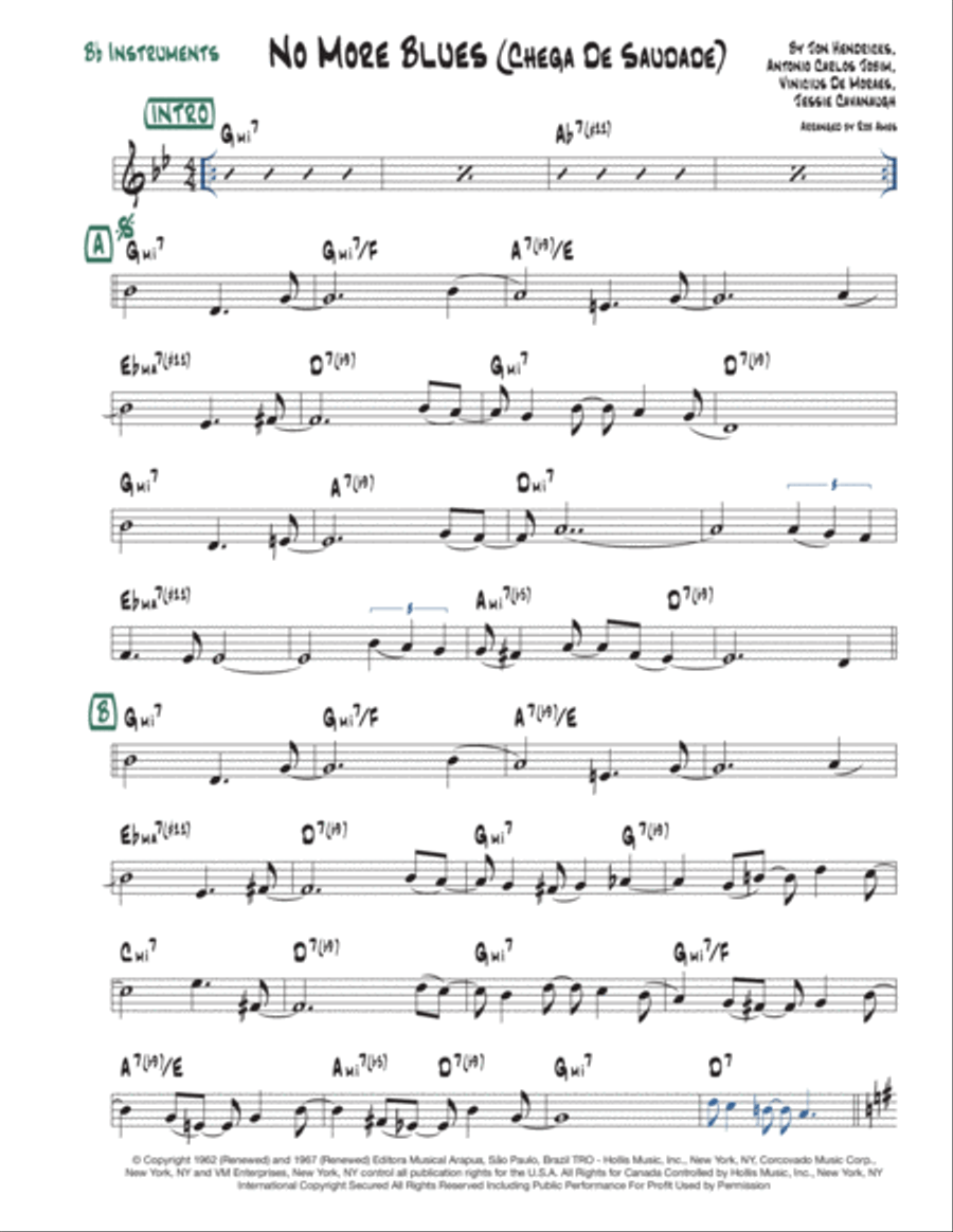 Chega De Saudade (no More Blues) Voice scores gallery preview page 3