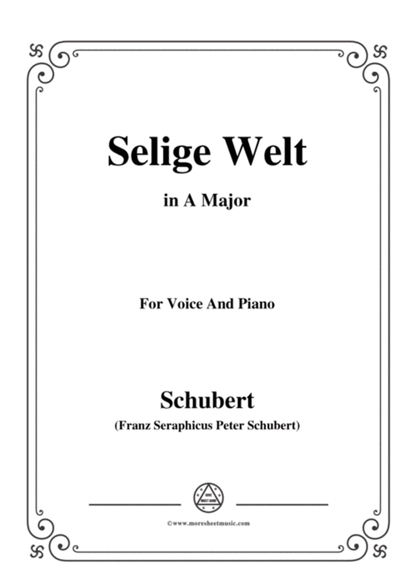 Schubert-Selige Welt(Blessed World),Op.23 No.2,in A Major,for Voice&Piano image number null