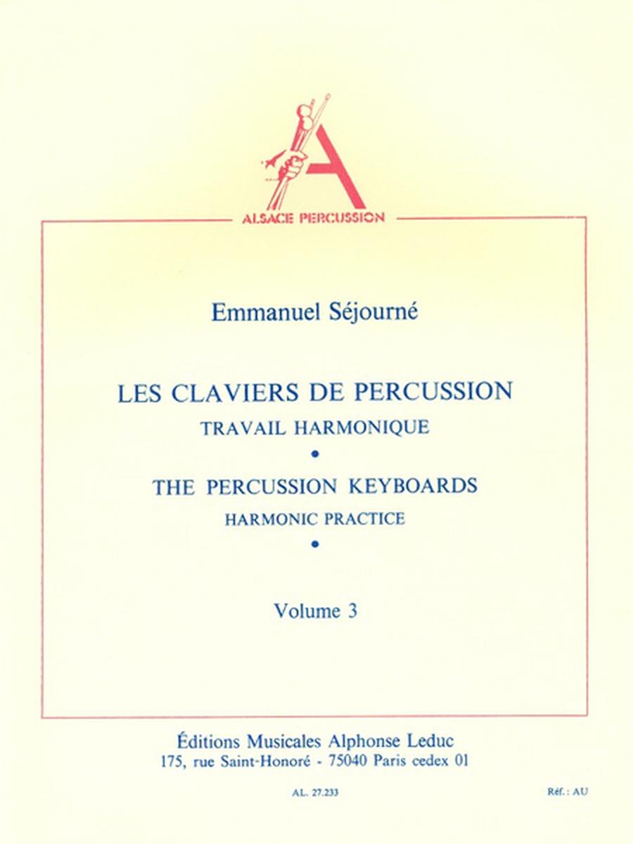 Claviers De Percussion - Vol.3 Travail Harmonique