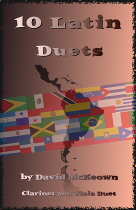 Book cover for 10 Latin Duets, for Clarinet and Viola