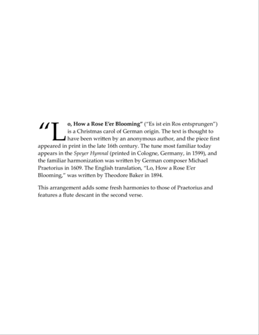Lo, How a Rose E'er Blooming - woodwind quintet Woodwind Quintet scores gallery preview page 2
