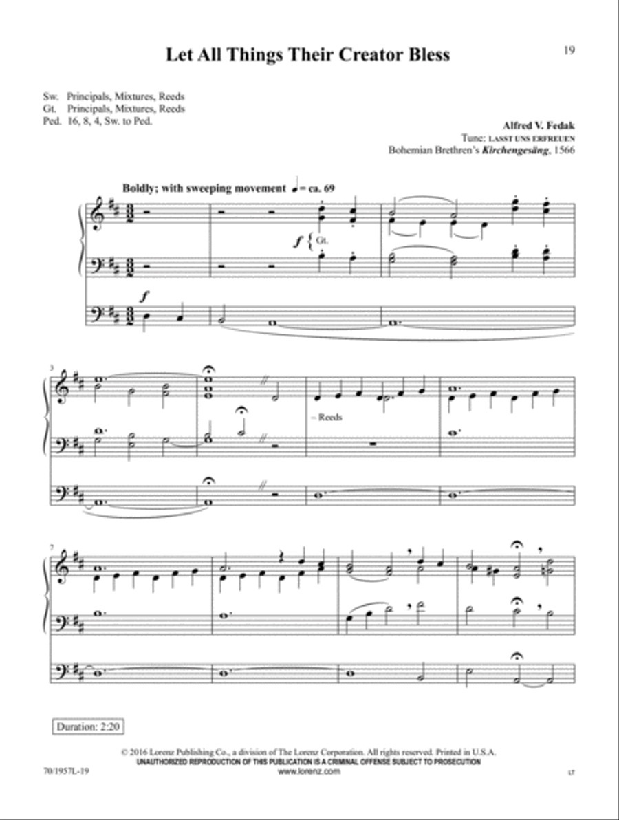 All Nature Sings Organ Solo scores gallery preview page 6