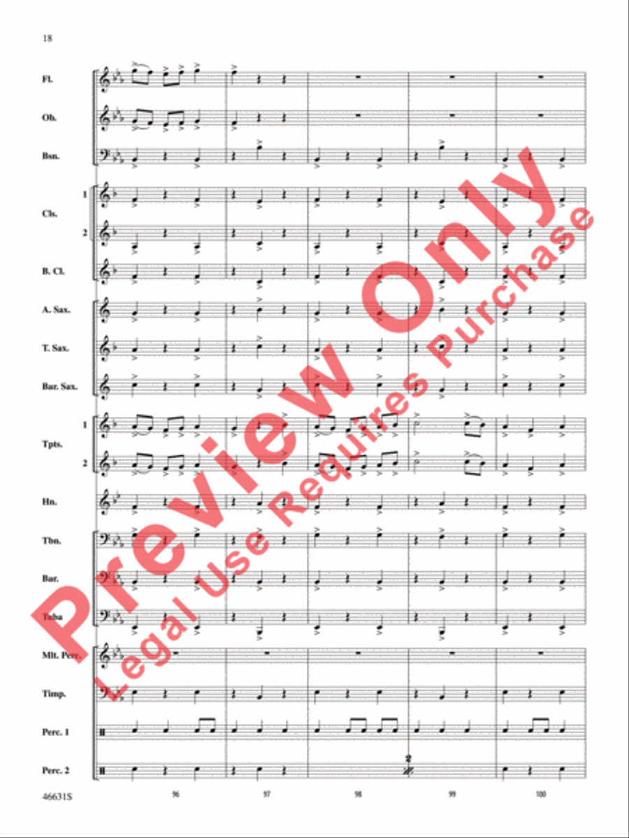 Suite of Carols, Selections from Concert Band scores gallery preview page 19