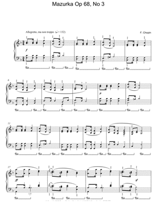 Book cover for Mazurka Op. 68, No. 3