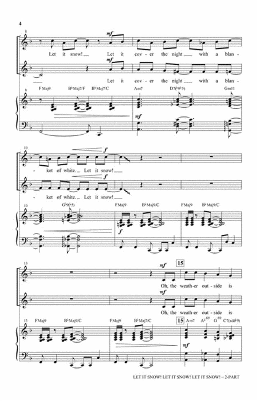 Let It Snow! Let It Snow! Let It Snow! 2-Part scores gallery preview page 3