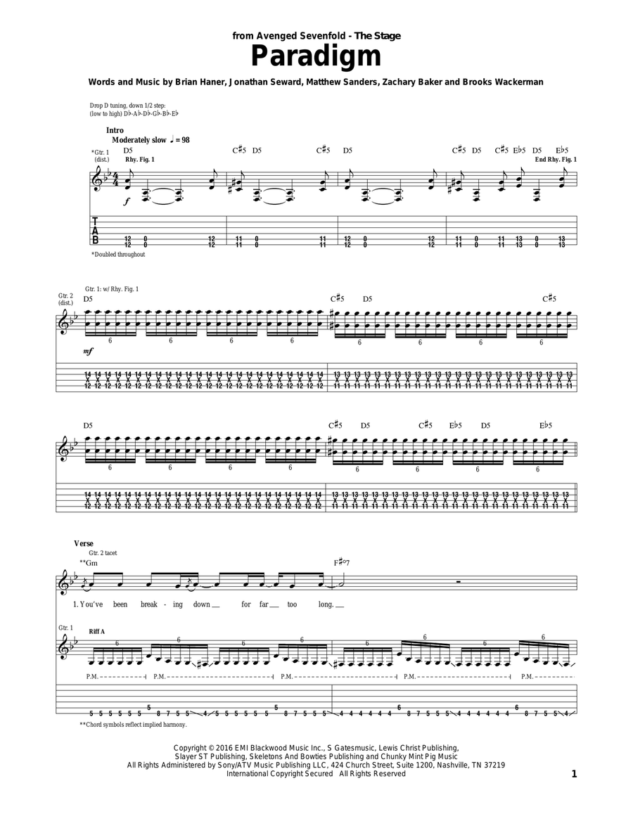 Paradigm Acoustic Guitar scores gallery preview page 1