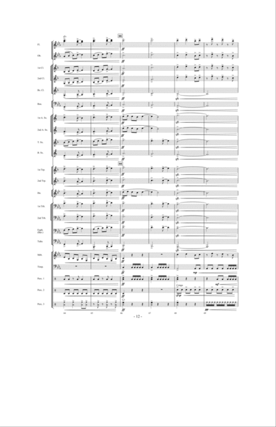 Invocation and African Dance Concert Band scores gallery preview page 11