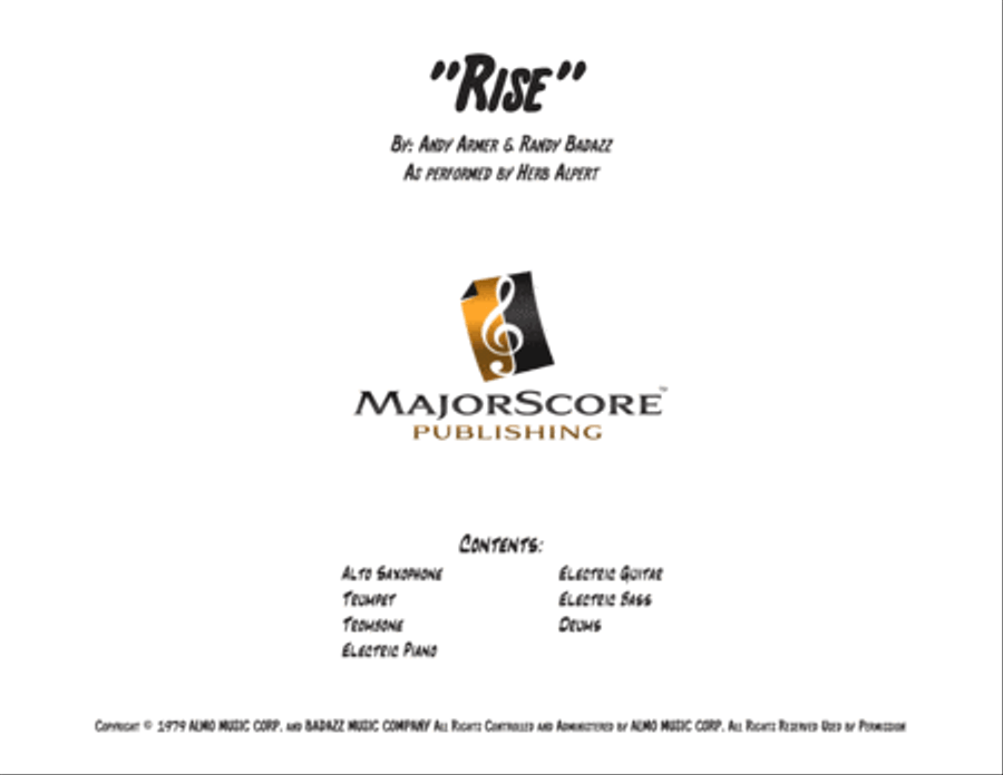 Rise Alto Saxophone scores gallery preview page 1