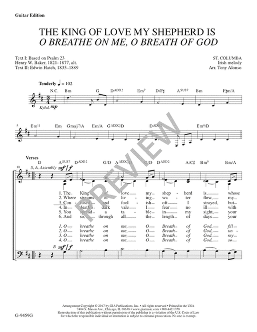 The King of Love My Shepherd Is / O Breathe on Me, O Breath of God - Guitar edition