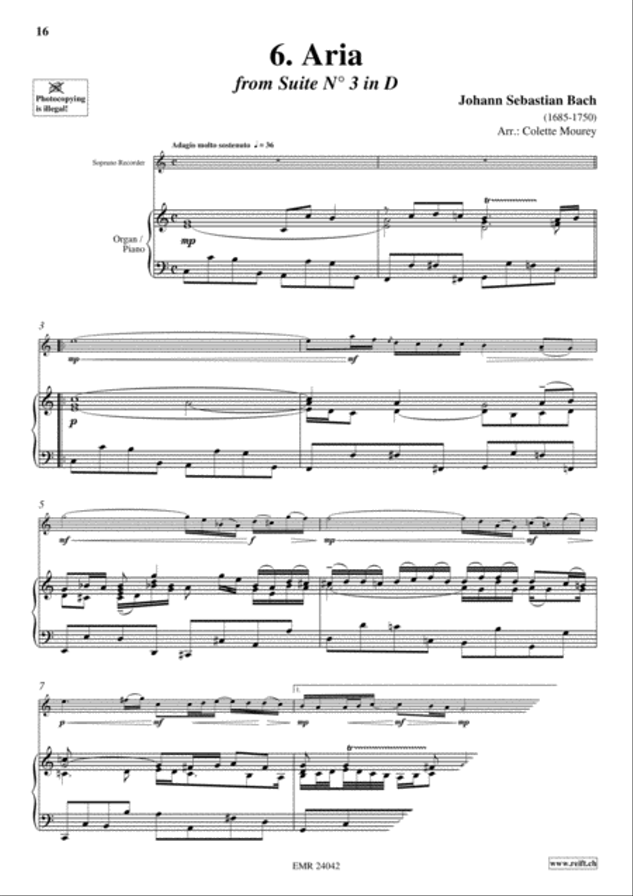 40 Greatest Baroque Hits Volume 1 Soprano Recorder scores gallery preview page 8