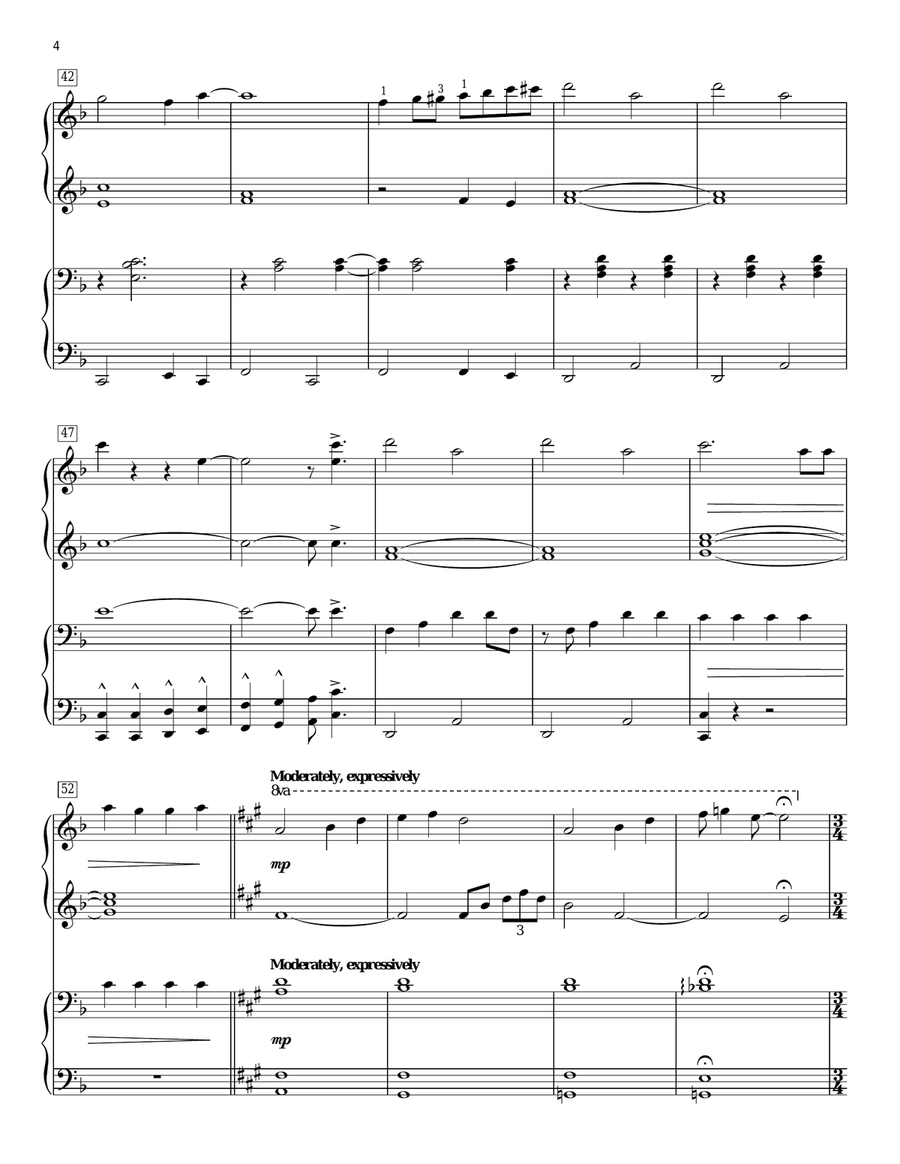 Epilogue Piano Duet scores gallery preview page 4