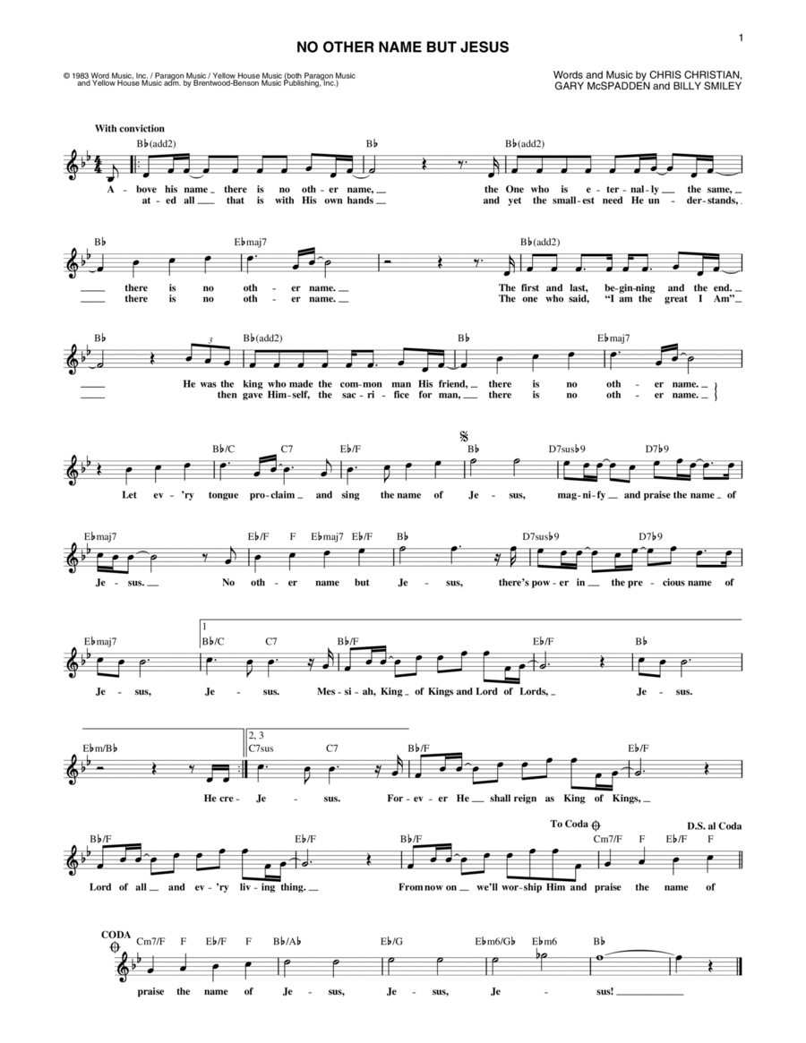 No Other Name But Jesus Piano scores gallery preview page 1