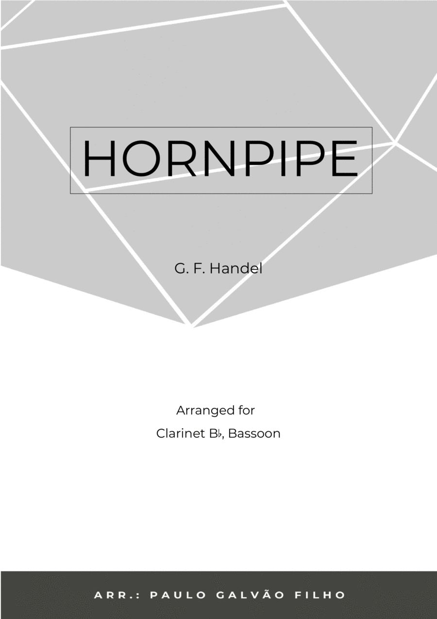HORNPIPE - HANDEL - CLARINET & BASSOON Woodwind Duet scores gallery preview page 1