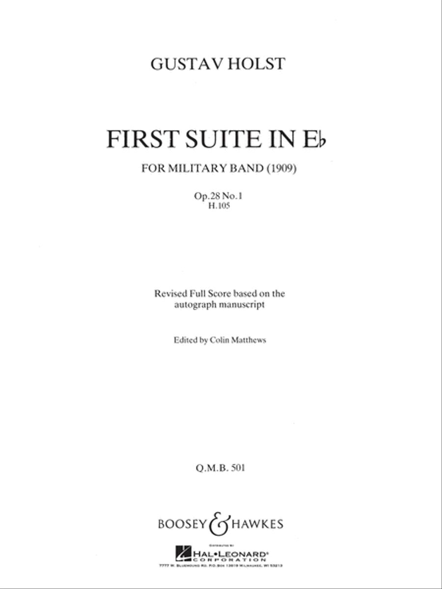 First Suite in E Flat (Revised) Concert Band scores gallery preview page 1