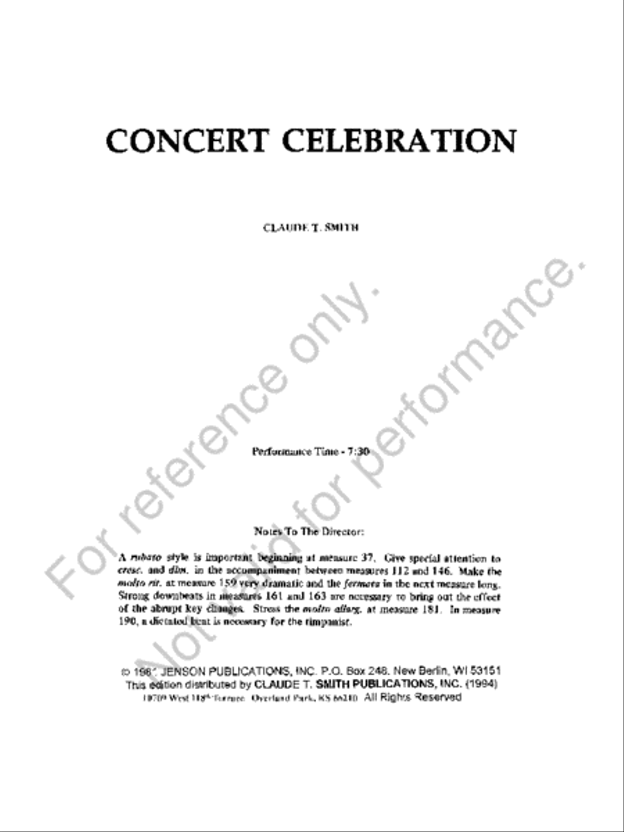 Concert Celebration Concert Band scores gallery preview page 2