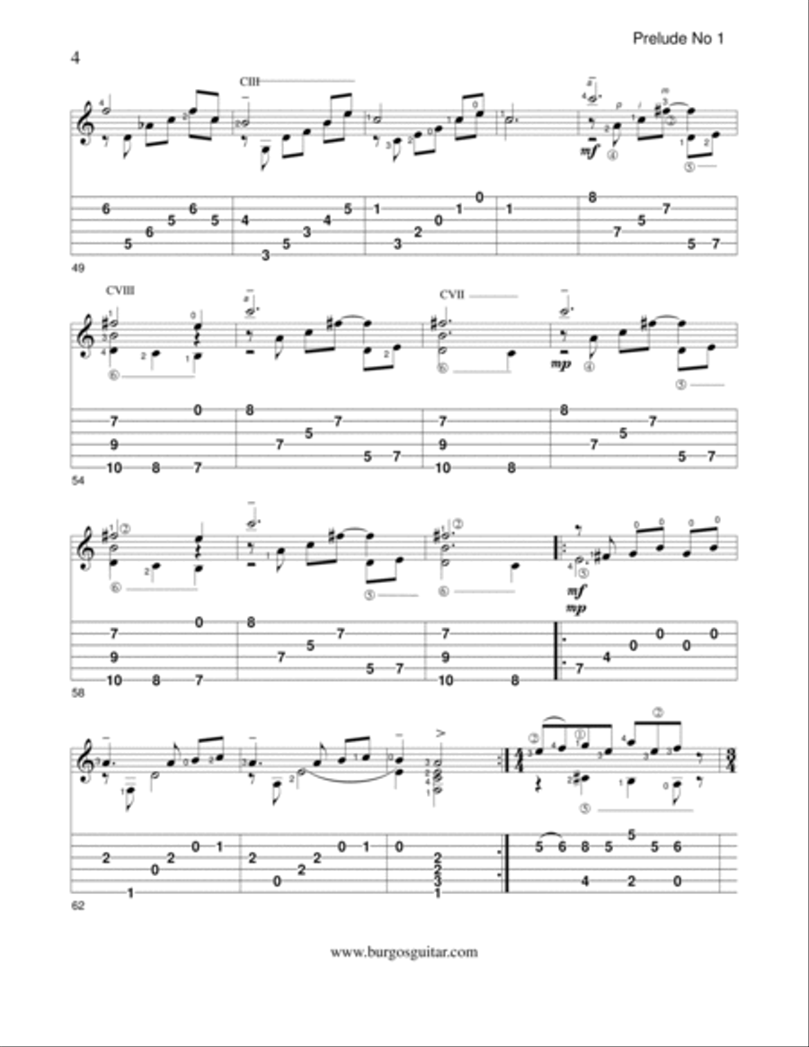 Prelude 1 Acoustic Guitar scores gallery preview page 4