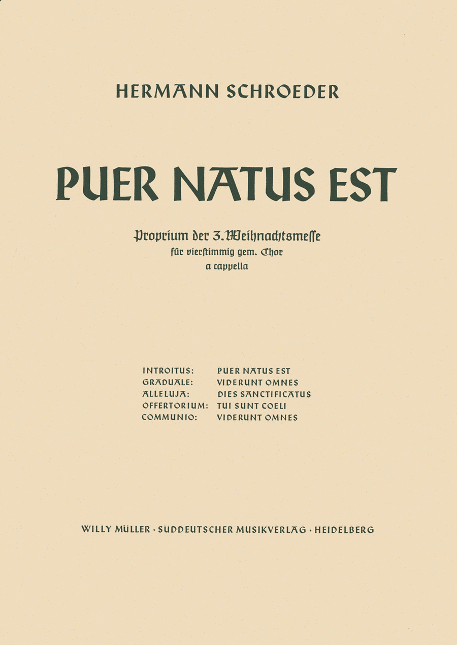 Puer natus est Puer natus est 4-Part scores gallery preview page 1