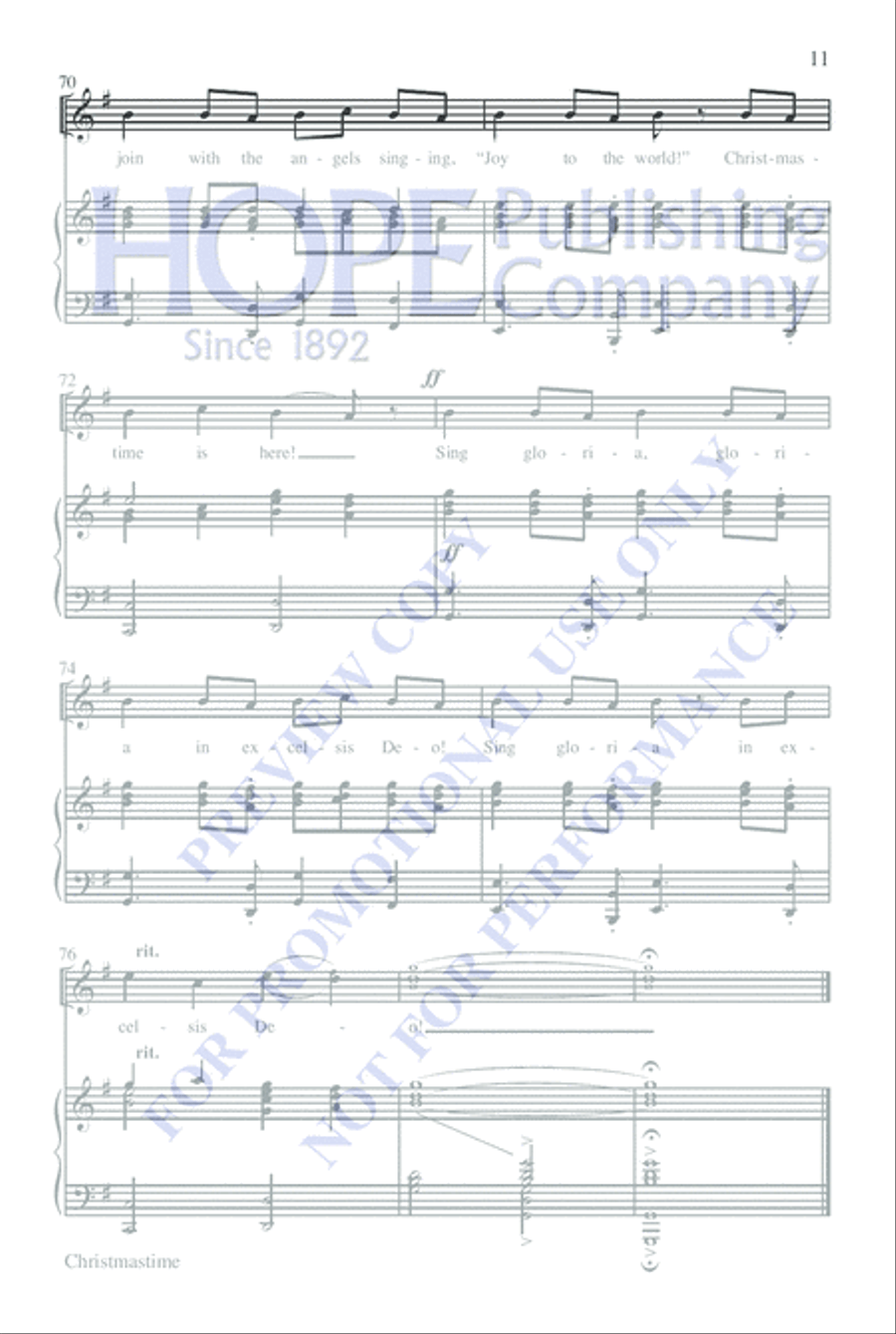 Christmastime Unison Choir scores gallery preview page 10