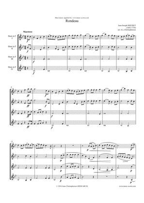 Book cover for Rondeau - Bridal Fanfare - French Horn Quartet - Bb major.
