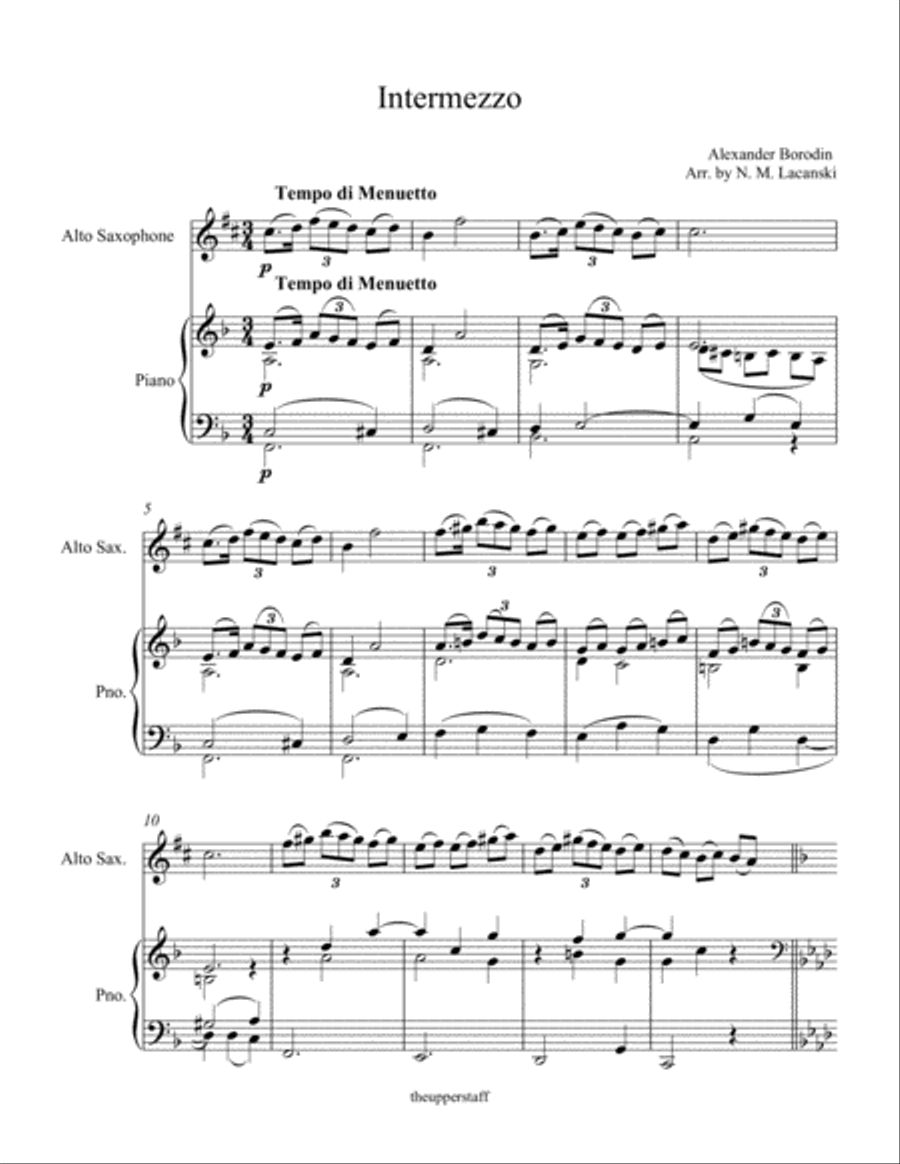 Intermezzo Alto Saxophone scores gallery preview page 2
