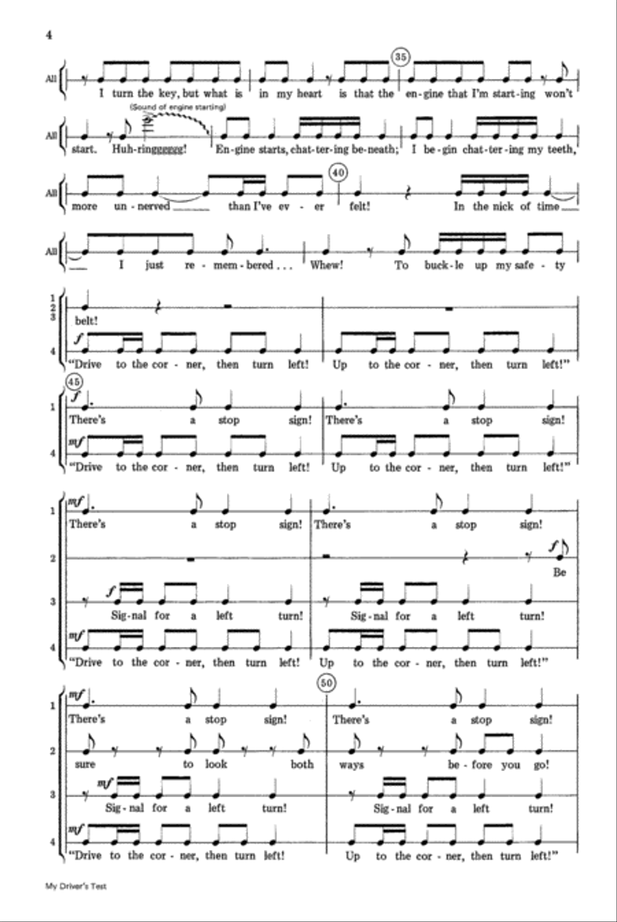 My Driver's Test My Driver's Test Choir scores gallery preview page 4