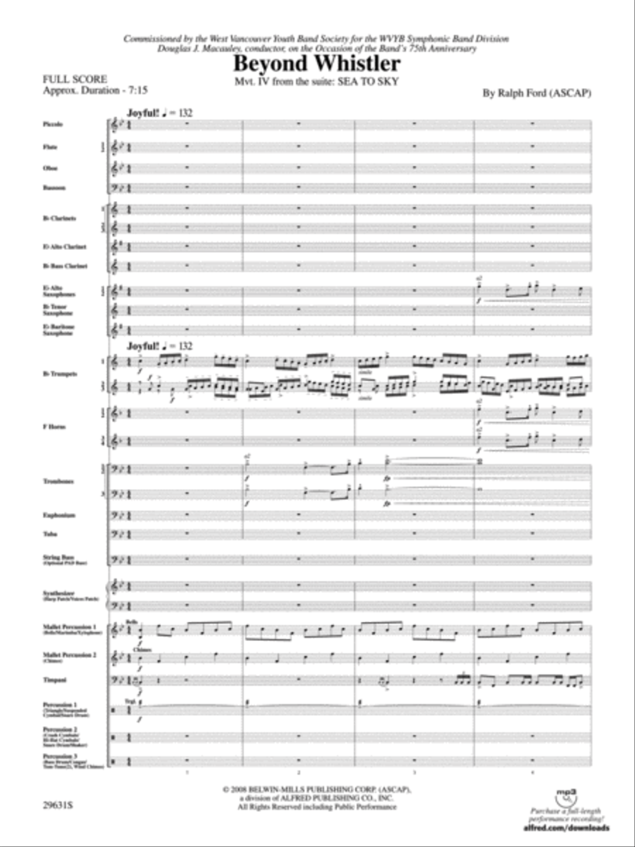 Beyond Whistler Concert Band scores gallery preview page 2