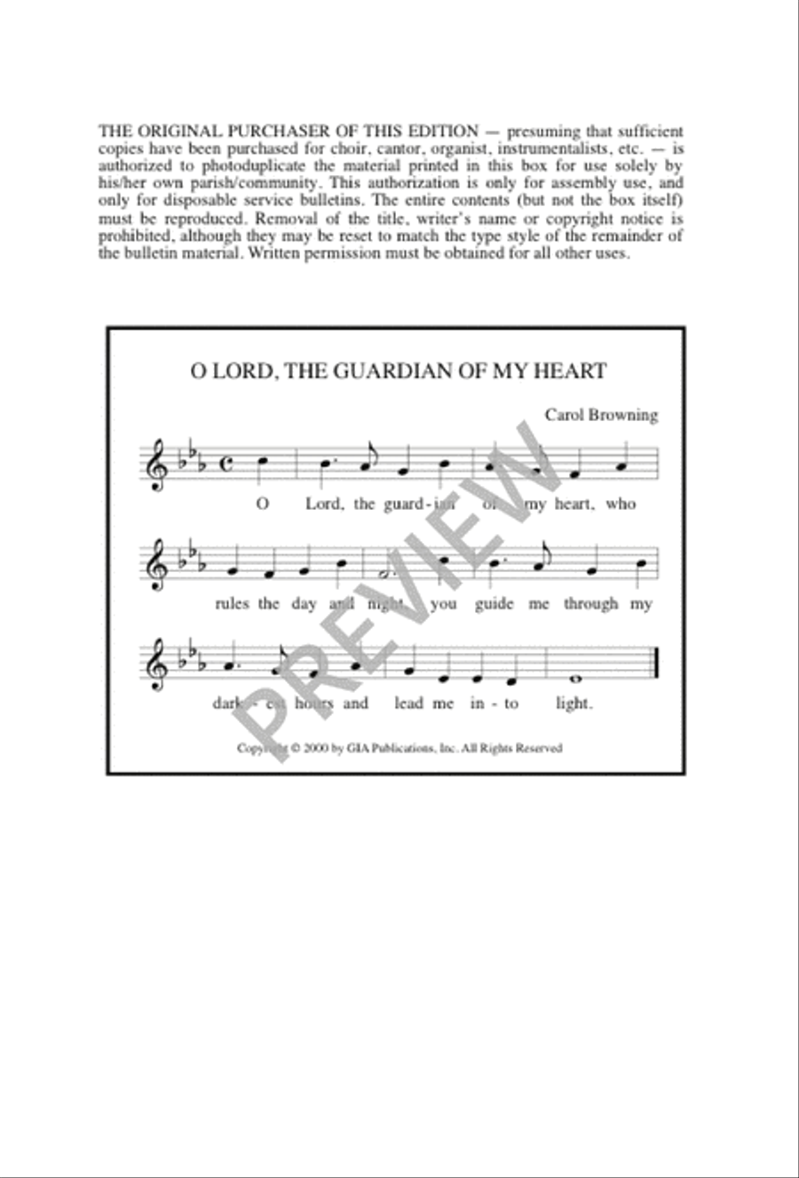 O Lord, the Guardian of My Heart 4-Part scores gallery preview page 9