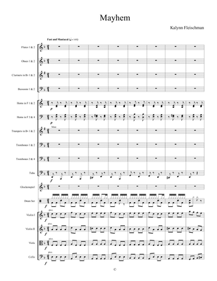 Mayhem (Full Orchestral Score) - Score Only