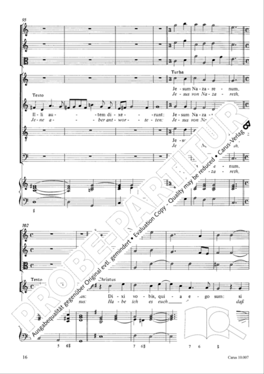 St. John Passion (Johannes-Passion) TB scores gallery preview page 17