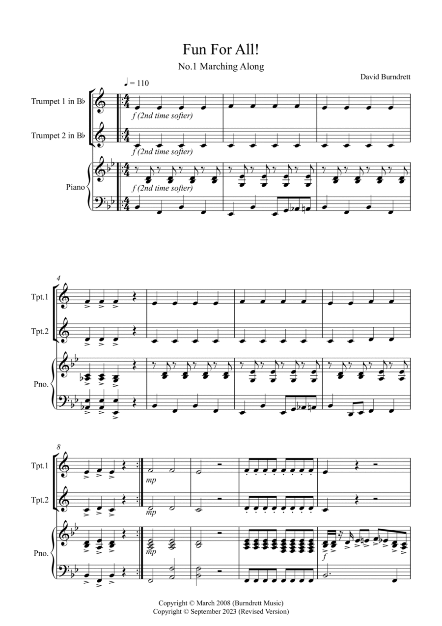 Fun for All! for Trumpets and Piano Trumpet Duet scores gallery preview page 1