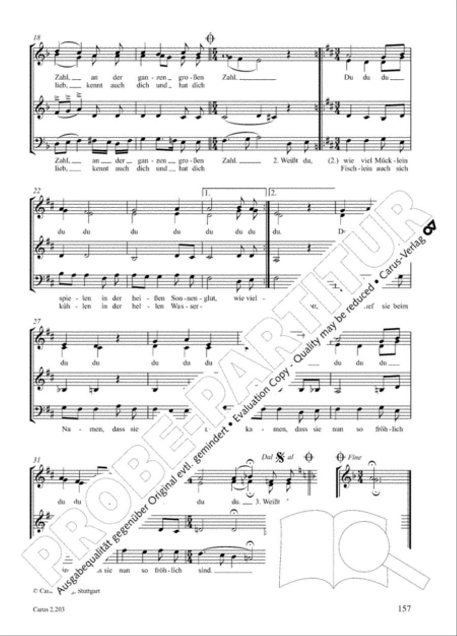 Loreley. Folk songs for choir (Loreley. Volkslieder fur Chor) Choir scores gallery preview page 160