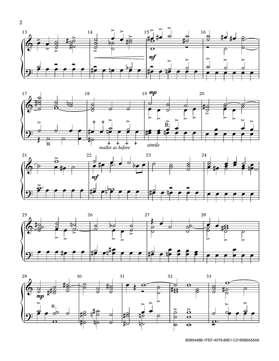 Crucifixus from Mass in B minor Handbell Choir scores gallery preview page 2