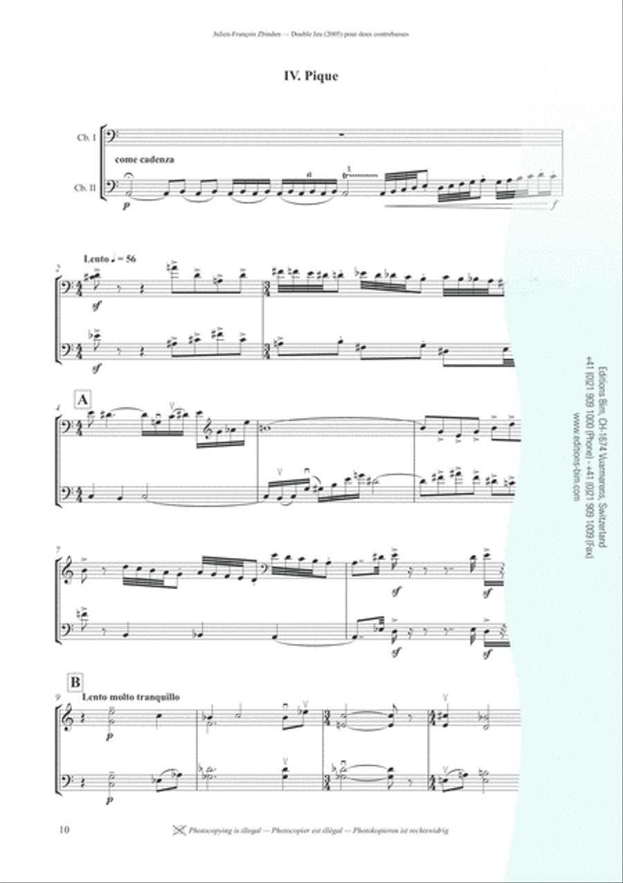 Double jeu Double Bass scores gallery preview page 5
