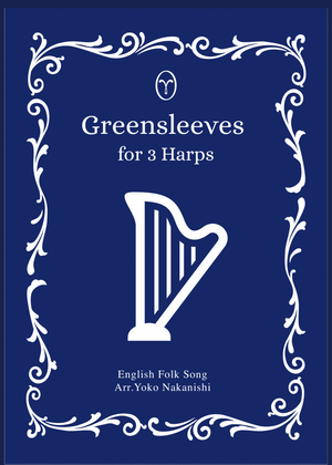 Book cover for Greensleeves for 3 Harps