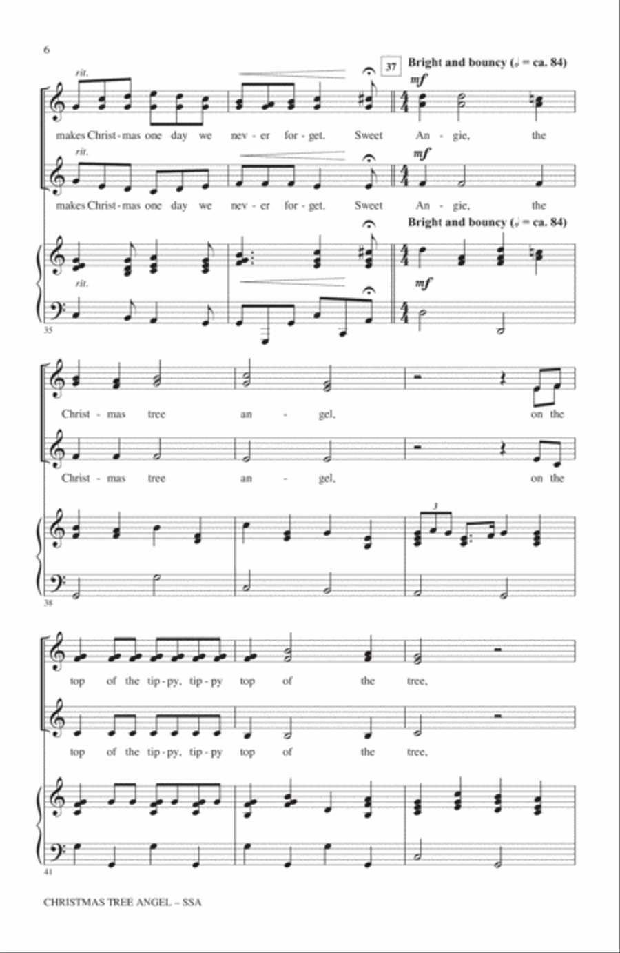 Christmas Tree Angel SSA scores gallery preview page 5