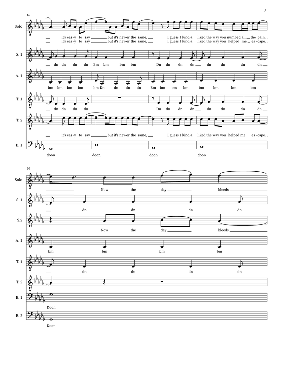 Someone You Loved Choir scores gallery preview page 3