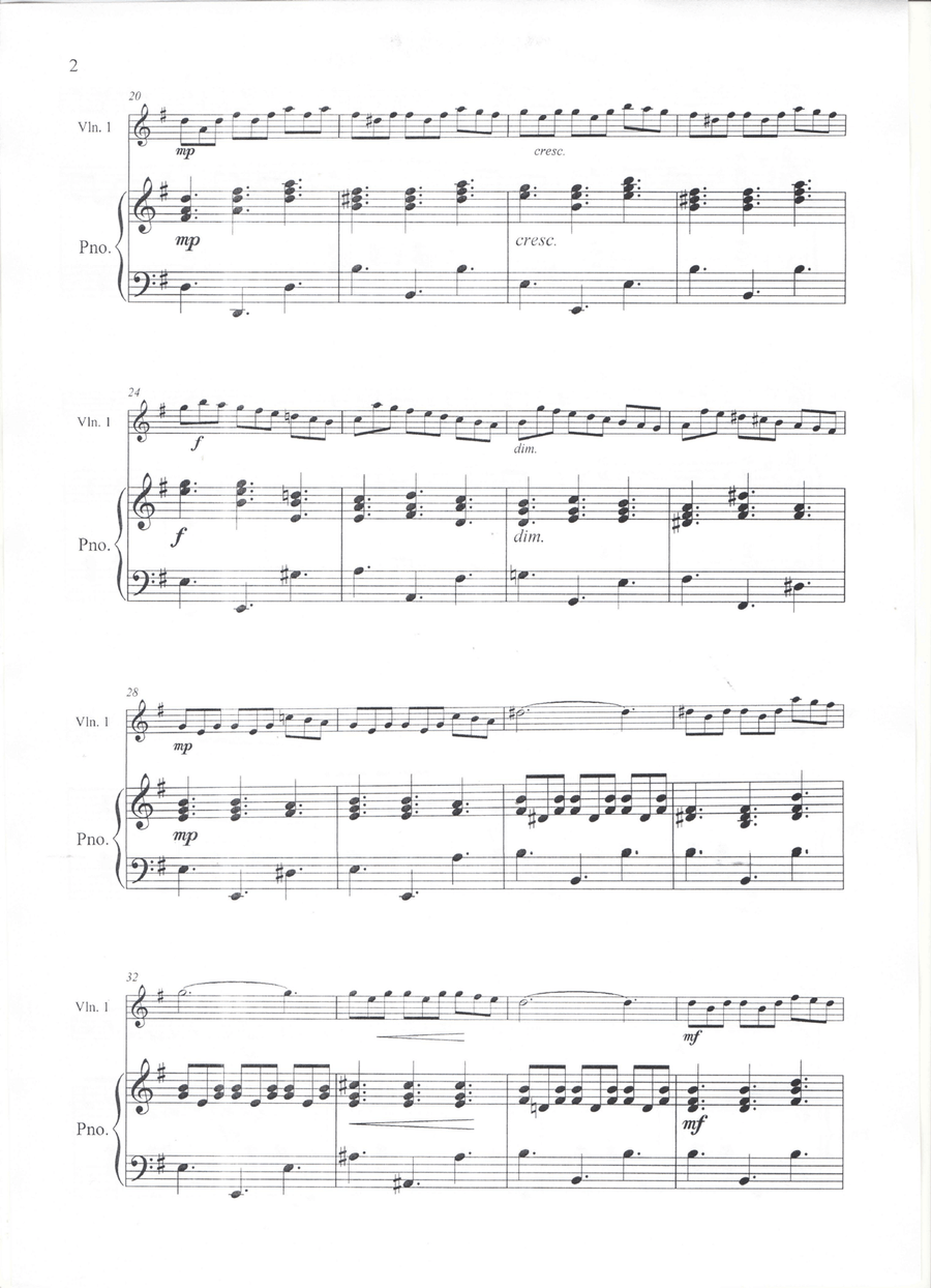 Presto from Alla Rustica - Violin & Piano Violin Solo scores gallery preview page 2