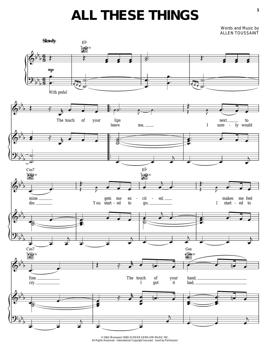 All These Things Piano, Vocal, Guitar scores gallery preview page 1