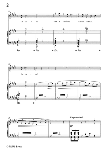 Bizet-La Chanson du Fou in c sharp minor，for voice and piano image number null