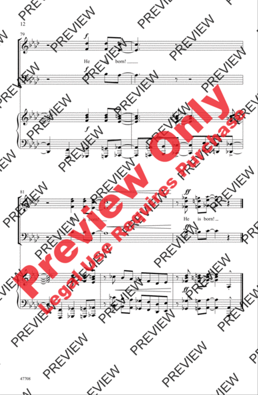 Go Tell It! 3-Part scores gallery preview page 12