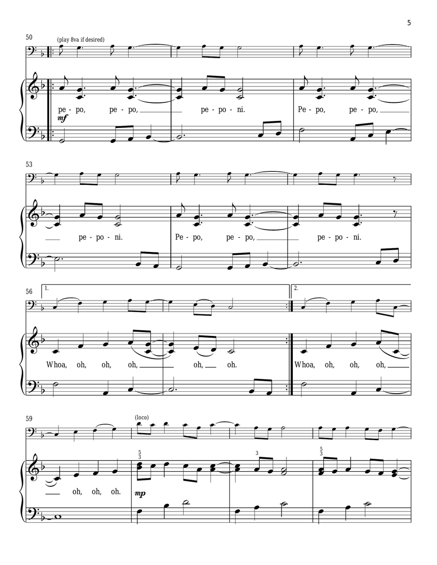 Peponi (Paradise) Cello scores gallery preview page 5