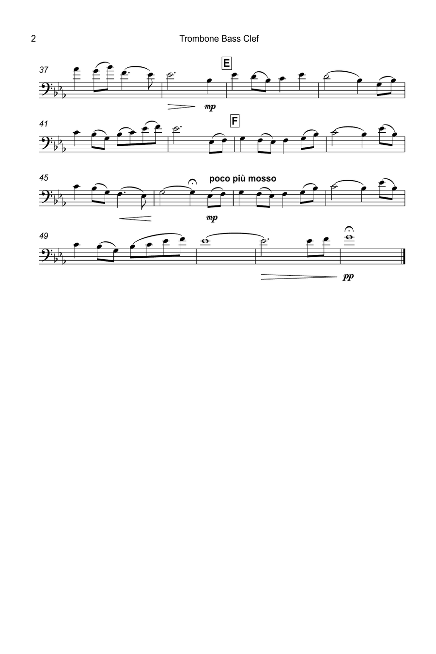 Down By The Salley Gardens Trombone scores gallery preview page 6